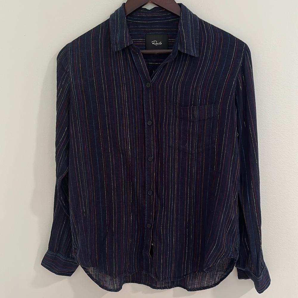 Rails Charli Button Down Shirt Tropez Stripe - image 1